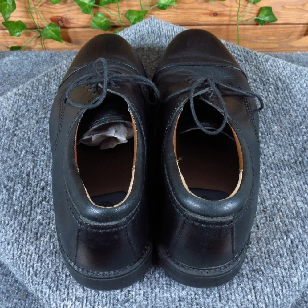 Dockers Gordon Men Casual Cap Toe Oxford‎ Size 11.5 Work Office Black Leather